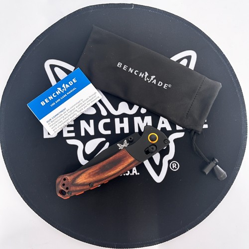 *🦋Benchmade 15085 Custom Black Mini Crooked River S30V 3.4'' Wood Folding Knife - Picture 7 of 10