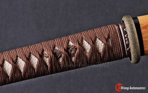 Espada afilada samurái japonesa Katana de acero T10 de acero templado de 40"" hecha a mano - Imagen 9 de 12