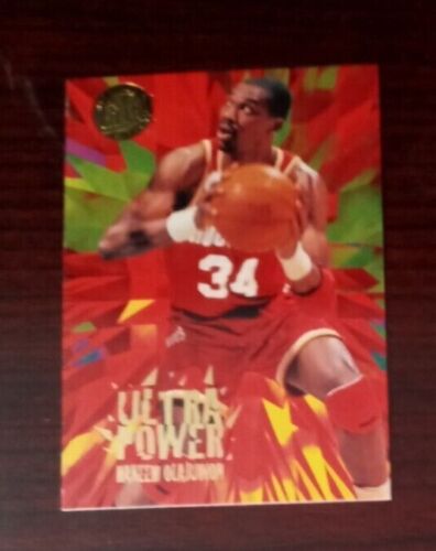 1996-97 Ultra Ultra Power Gold Medalion Hakeem Olajuwon Card #8/10 nr. mt-mint - Picture 1 of 2