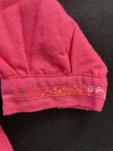 Sucre D’ Orge NWT Pink Linen Blend Hooded Zip Pin Tuck Pleated Lined Jacket-6Mos - Picture 5 of 13