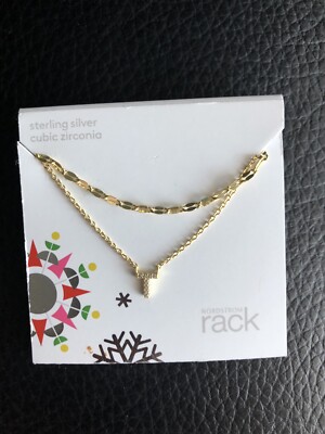 NADRI Initial Pendant Necklace Letter T 
