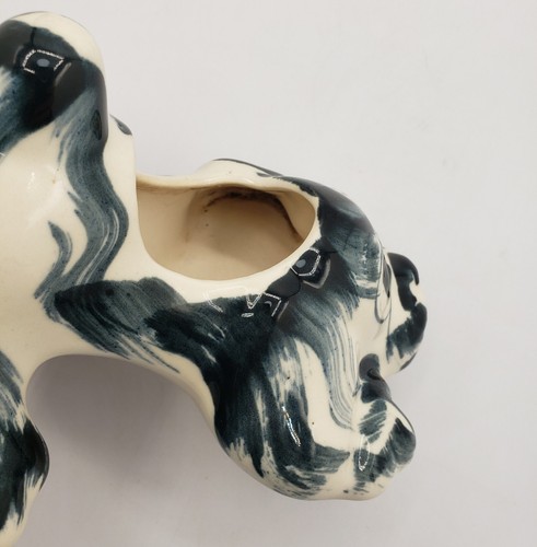 Vintage N.S. Co. Studio Art Pottery Playful Puppy Dog Planter Kemble's Iowa 7" - Picture 8 of 8