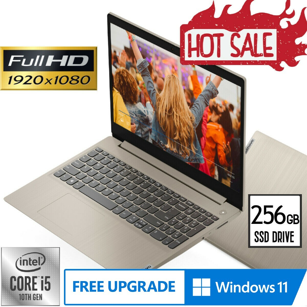 LENOVO IdeaPad Intel Core i5 256GB SSD 8GB Ram 15.6" Full-HD Windows Slim Laptop