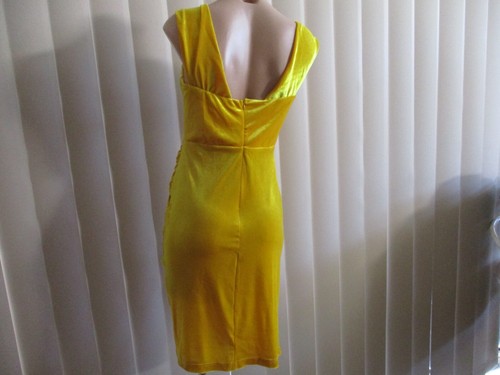 MISS ORD DRESS MWT YELLOW SLEEVELESS PANEL FRONT RUCHING LEFT DRESS - Bild 7 von 7