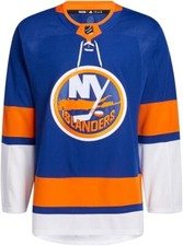 Men's New York Islanders adidas Royal Home FIGHT STRAP Authentic Blank Jersey 46
