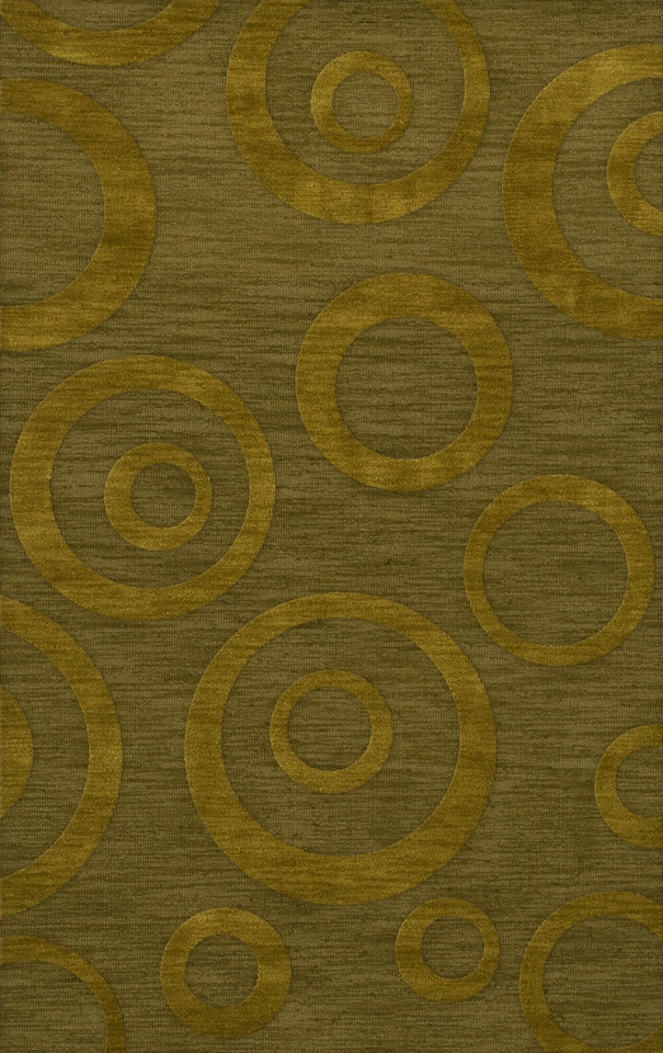 Green Transitional Bubbles Rings Area Rug Circles DV5 - Image 2 of 2
