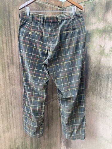 Bills Khakis Size 36 100% Cotton Plaid Pants Pleated Made In USA 36x30 Mens - Picture 3 of 9