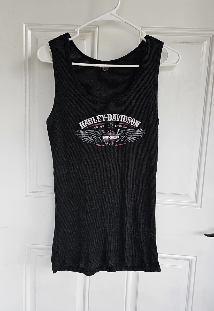 Harley Davidson Women s Tank Top Charcoal Barnett Harley Denali
