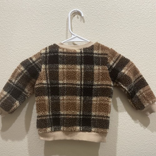 Timberland Sherpa Plaid Sweater Toddler Size 18 Months Brown/tan - Picture 7 of 8