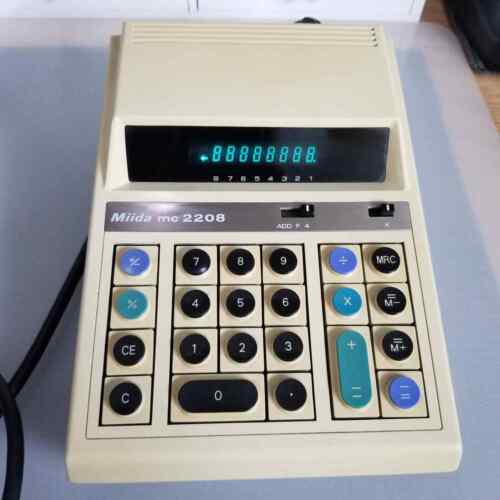 Vintage Miida MC 2208 Electric Calculator JAPAN desktop large digital RETRO - Picture 6 of 12