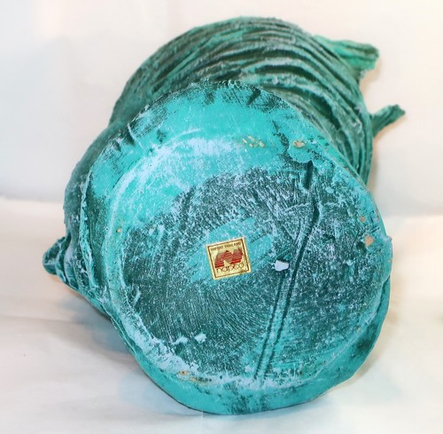 Jarrón con cabeza de diosa NAPCO 7,5" H cerámica arte cerámica Virdigris acabado verde blanco - Imagen 10 de 12