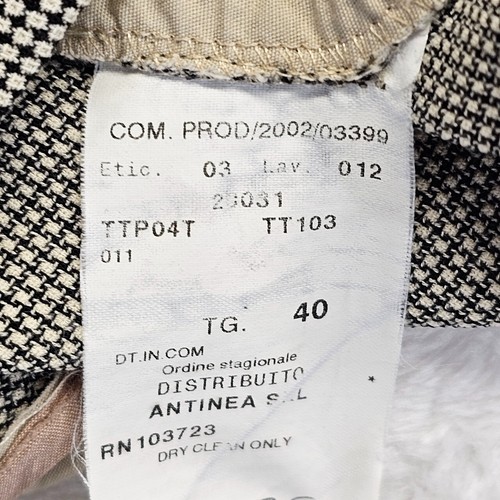 Vtg ITALY Armani Wide Leg Dress Pants Houndstooth Womens Size 4 Work Career EUC - Picture 7 of 13