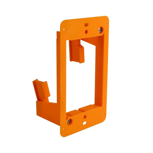 Construct Pro Slim Single Gang Open Back Low-Voltage Plastic Bracket (Orange) - Picture 2 of 6