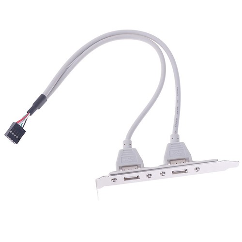 1Pc 2 Port USB2.0 Rear Panel Expansion Bracket to Motherboard USB Header*Adap JW - Zdjęcie 6 z 9