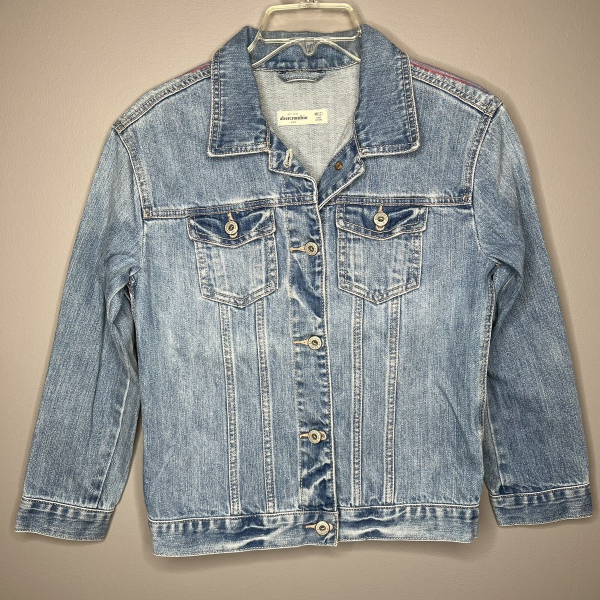 Abercrombie In Glitter We Trust Kids Jean Jacket Size M 12 Girls