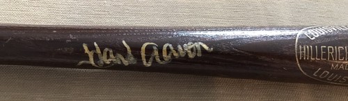 Seltener von Hank Aaron signierter Magnavox 715 Gedenkschläger, JSA-Brief, Braves - Bild 1 von 7