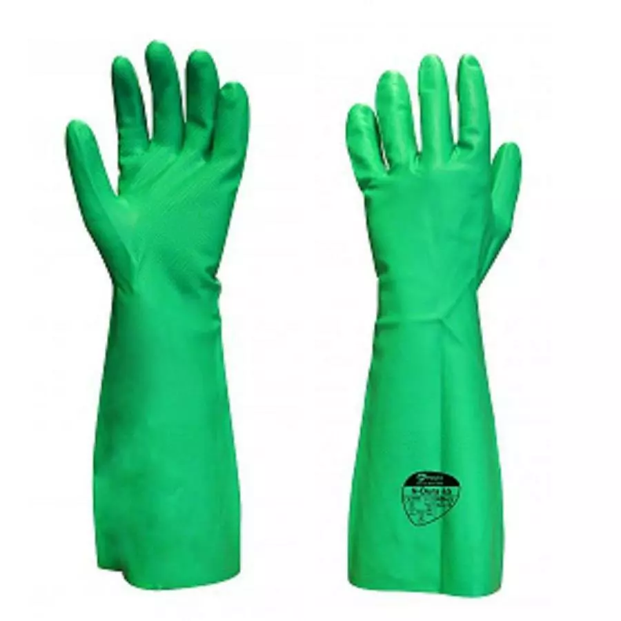 Polyco N Dura Extra Long 45cm Sleeve Waterproof Nitrile Rubber Gloves Food Safe