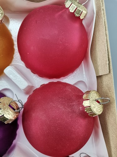 XL Christbaumschmuck Kugeln 6er-SET alt bunt Weihnacht Advent RAR OVP VINTAGE - Bild 7 von 8