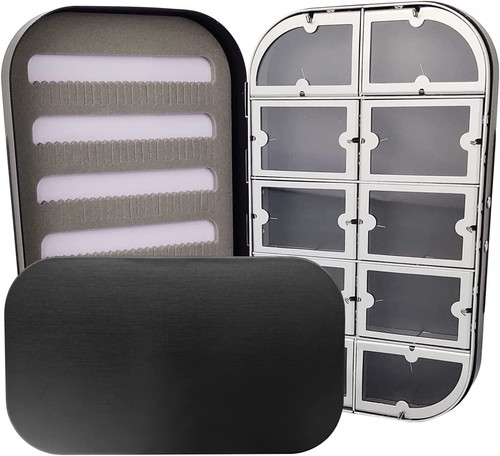 Eupheng Aluminum Fly Fishing Box Easy Grip Flies Jigs Lures Box - Bild 3 von 24