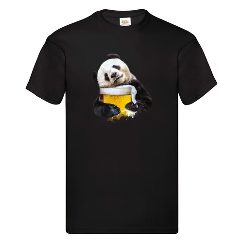 T-Shirt Panda loves beer Bild Design Ich liebe Bier Premium Druck versch. Farben - Bild 6 von 21