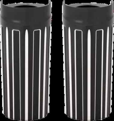 AN Al Fork Boot Covers Pair 10g Blk 2in Over Harley Street Glide 06-13