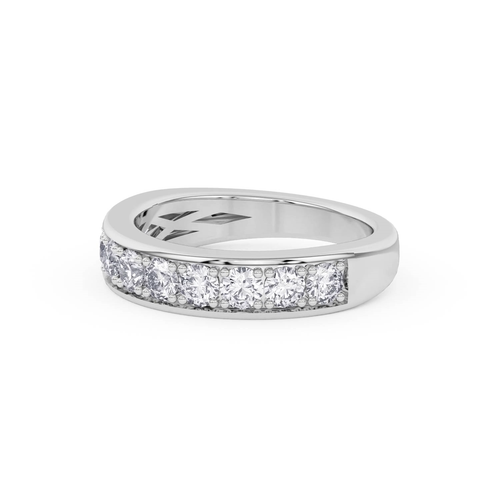 925 Silver 1.00Ct Certified Lab Grown Diamond Women's Half Eternity Wedding Band - Video 1 of 1