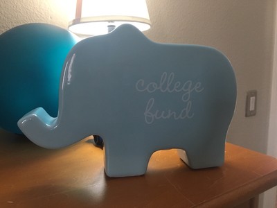 Baby Boy First College Fund Piggy Bank Elephant Blue Nursery Decor Ebay Baby Boy First College Fund Piggy Bank Elephant Blue Nursery Decor Ebay