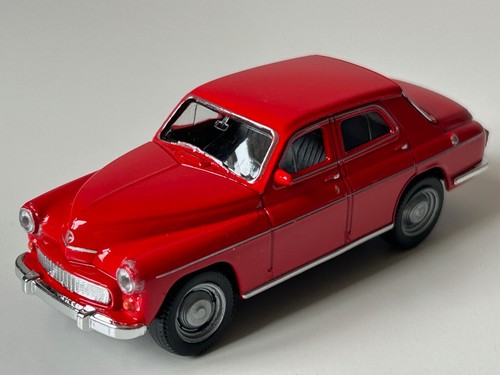 Warszawa 224 polnisches Oldtimer Modell rot Diecast Spielzeug Maßstab 1:43 Welly - Bild 3 von 12