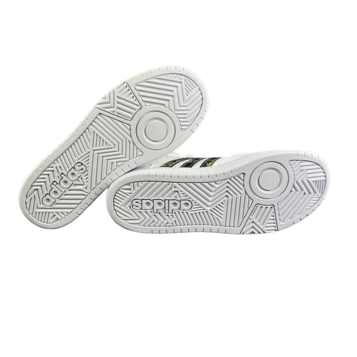 Adidas Youth Hoops Mid 3.0 K White Green Camo Shoes GY4441