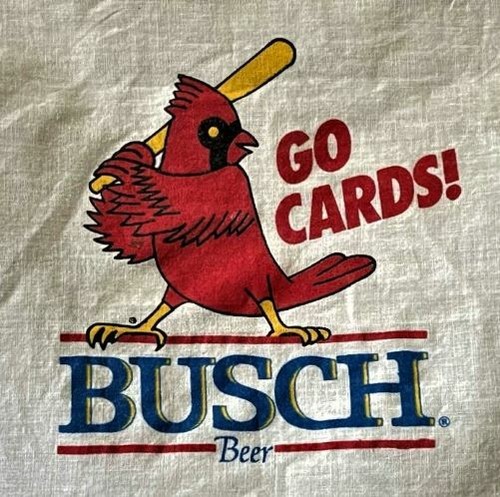 St. Louis Cardinals ~ 1960's Old Logo Handkerchief / Flag: SHIPS FREE & INSURED - Picture 2 of 6