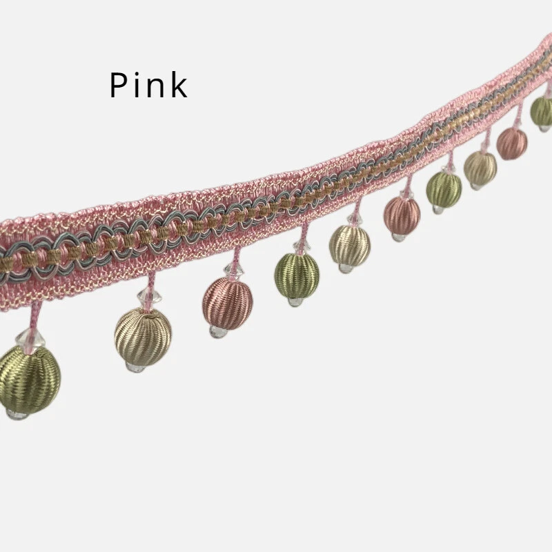 12M Ball Tassel Edging Beads Trim Sewing Material Living Room Curtain Decoration - Image 3 of 4
