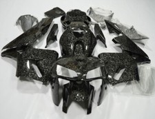 Forged Carbon Fiber Painted Fairing Kit for Honda CBR600RR 2005-2006 Black Frame
