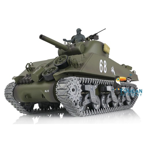HL 1/16 Customized 7.0 M4A3 Sherman RC Tank 3898 Barrel Recoil 360° Metall - Bild 8 von 12