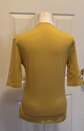 Akris Punto Stretch Knit Top 1/2 Sleeves  17” P2P 24” Length No Tags EUC Small - Picture 5 of 8
