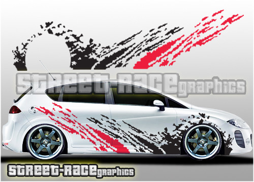 Sitzseite 018 Schlammspritzer Rallye Grafik Aufkleber Leon Ibiza Cupra FR - Bild 1 von 2