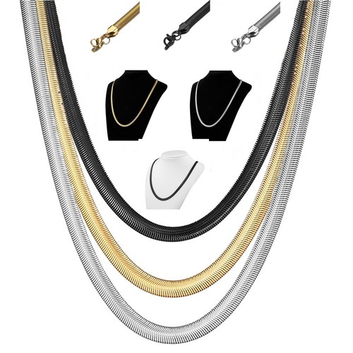 Edle Schlangenkette Armband Edelstahl 4 - 8 mm Breit 20 -75 cm Halskette Collier - Bild 1 von 34