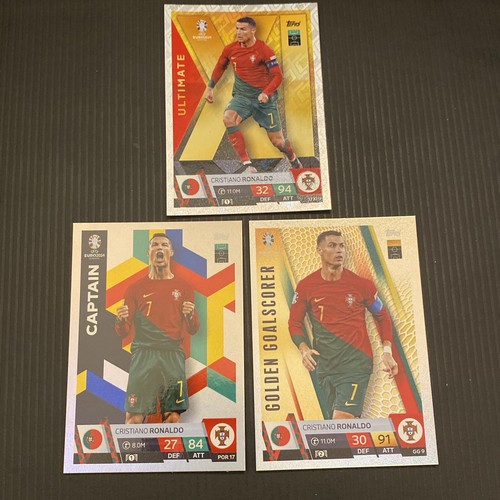 Match Attax EURO 2024 Cristiano Ronaldo Ultimate XI, Kapitän, Goldener Torschütze - Bild 1 von 3