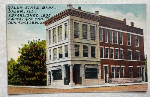 A1613 Postcard IL Illinois Salem State Bank