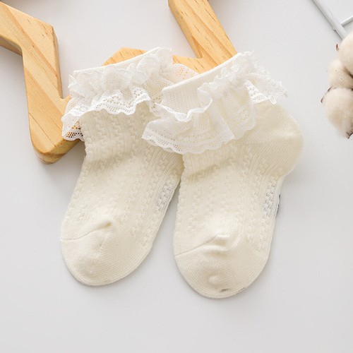 Baby Girls Infant Sweet Lace Ruffle Frilly Ankle Socks School Dance Wedding Sock - Picture 8 of 21