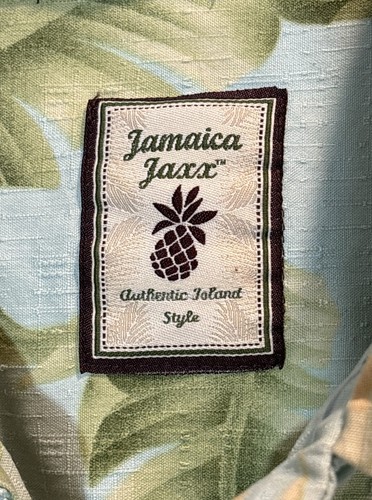 Jamaica Jaxx Men's XL 100% Silk Tropical Floral Camp Shirt Short Sleeve Beach - Picture 6 of 12