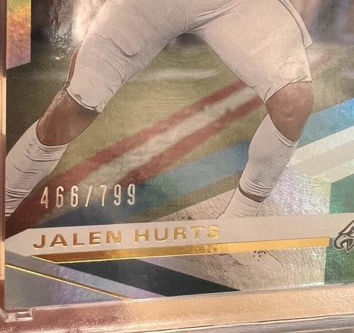 2020 Elite Jalen Hurts Rookie Card 466/799 Eagles Don Russ Teal - Picture 3 of 3
