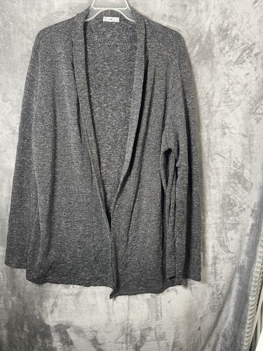 H2H Women’s Open Front Cardigan Long Sleeve Black / White Size 3X - Picture 3 of 6