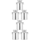 2 Count Retro Tin Flower Pot Office Decorative Buckets Vintage