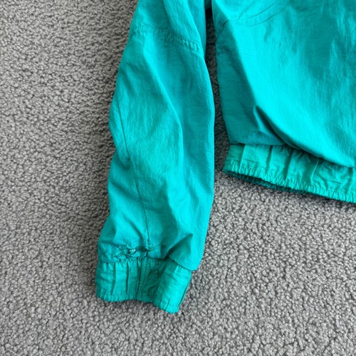 Vintage Nike Windbreaker Jacket Youth Medium 10-12 Teal Nylon Full Zip Mock 90S - Picture 14 of 16