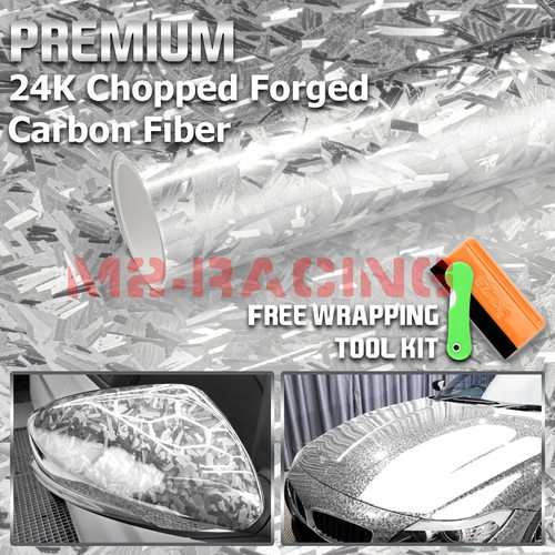 24K Chopped Carbon Fiber Forged Gloss Matte Titanium Vinyl Wrap Sticker Decal - Picture 84 of 125