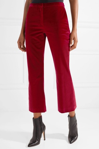 ALTUZARRA Ortiga Terciopelo Borgoña Pantalones,36 Nuevos con Etiquetas $695.00 - Imagen 9 de 12