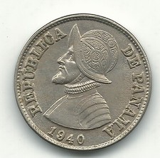 VINTAGE HIGH GRADE AU/UNC 1940 PANAMA 2 1/2 CENTESIMOS COIN-MAY143
