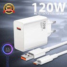 120W do Xiaomi Szybka ładowarka Zasilacz 6A USB-C Kabel Redmi Note10/11/12Pro