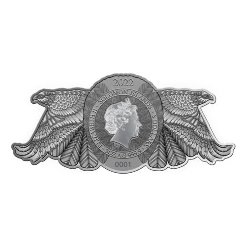 2022 Solomon Islands The Hawk Shadow Hunters 3 oz Silver Proof Coin PAMP Suisse - Picture 2 of 4