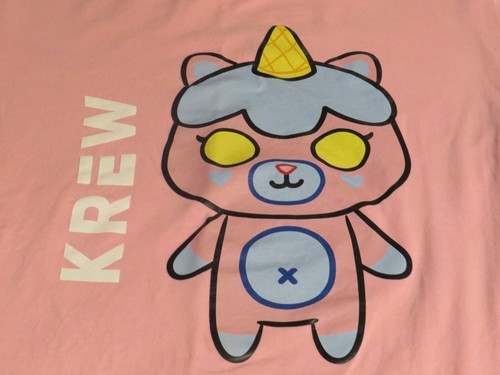 Krew District RAINBOW TEDDY TEE Women's Size Medium T-Shirt Pink ItsFunneh - Picture 2 of 7
